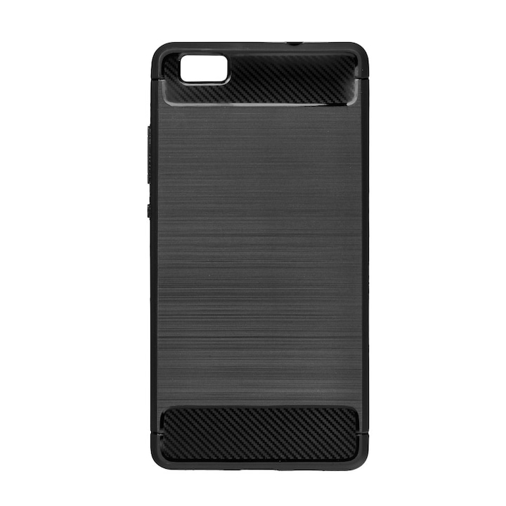 Предпазен гръб Forcell Carbon Case за Huawei P8 Lite, Черен