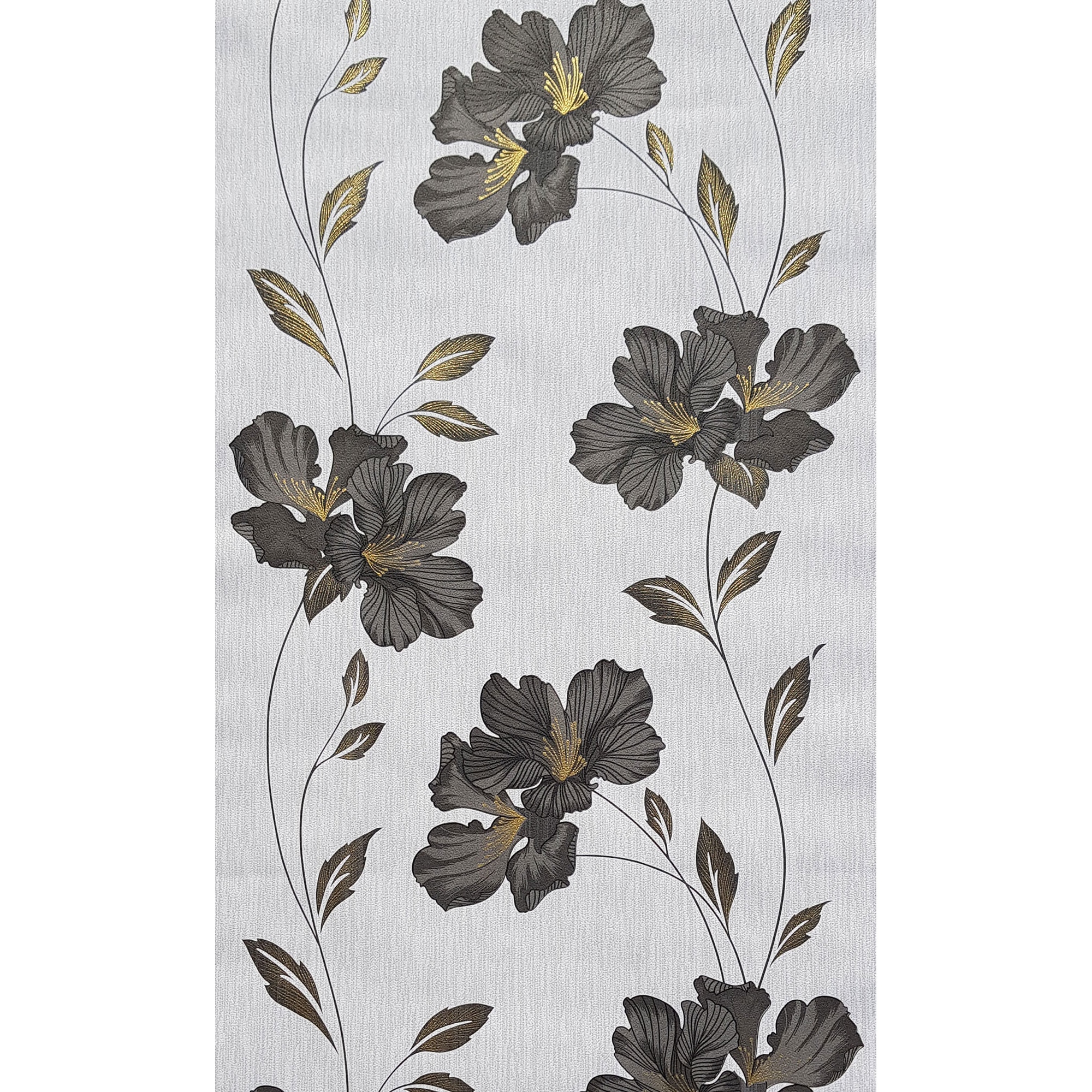 Tapet DEGRETS 058-01 hartie Gloria alb - negru sizes 0.53m x 10.05m = 5.3 mp