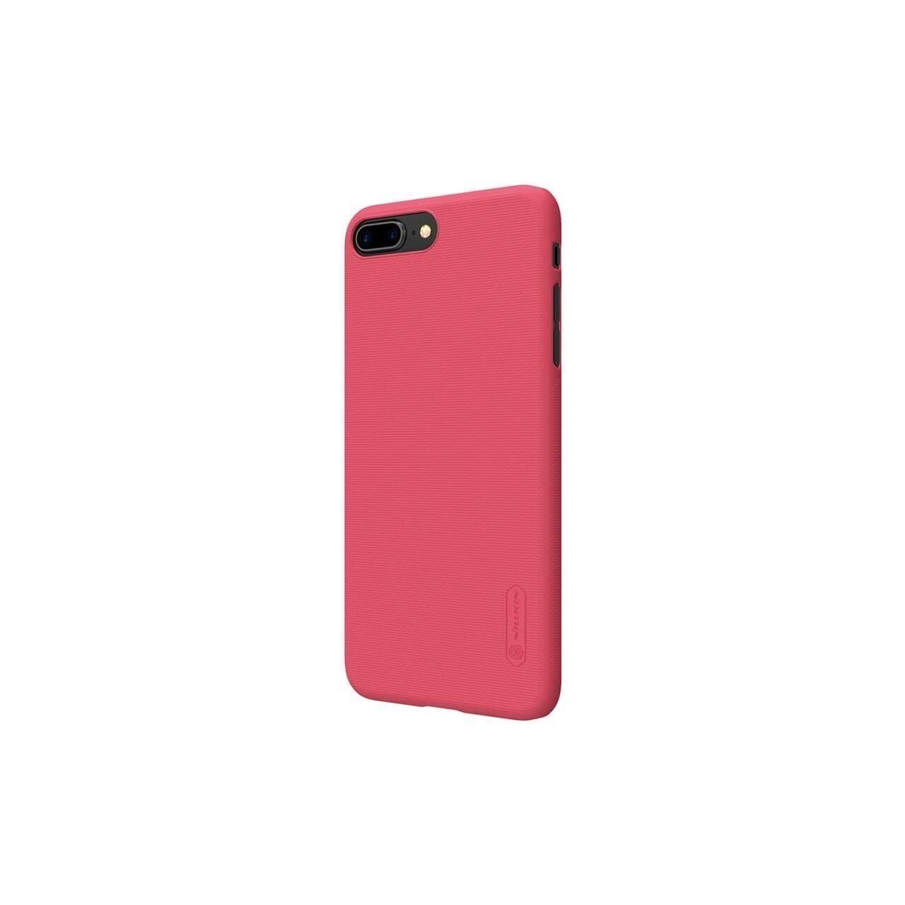 Husa Nillkin Super Frosted Shield Rosie + Folie Sticla Pentru Iphone 7 Plus,Iphone 8 Plus