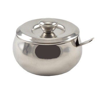 Dozator pentru zahar,cu lingura, inox Dozator pentru zahar,cu lingura, inox