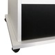Masa cafea Locarno, extensibila, pal alb / negru, 900x700x410mm ( 1800x700x750mm)