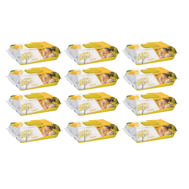 Set Servetele Umede SLEEPY LEMON 12 pachete x 120 buc