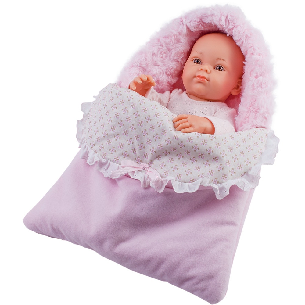 Papusa bebelus in portbebe roz - Mini Pikolin, Paola Reina