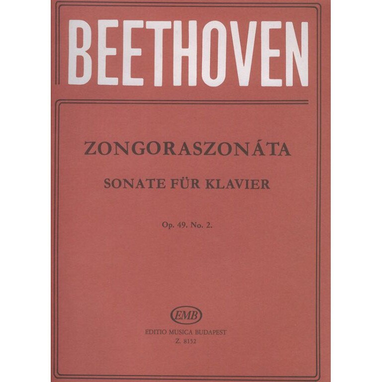 Beethoven, Ludwig van: Sonatas for piano in separate editions (Weiner) G major op. 49, no. 2