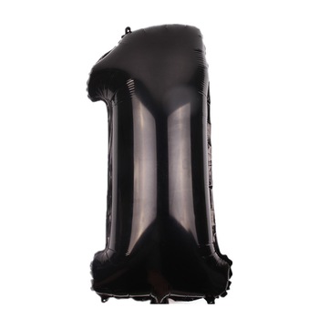 Balon folie, cifra 1, culoare negru, 105 cm, 1 buc Balon folie, cifra 1, culoare negru, 105 cm, 1 buc