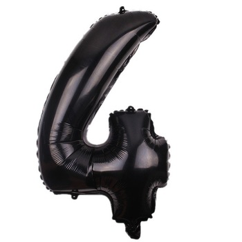 Balon folie, cifra 4, culoare negru, 105 cm, 1 buc Balon folie, cifra 4, culoare negru, 105 cm, 1 buc