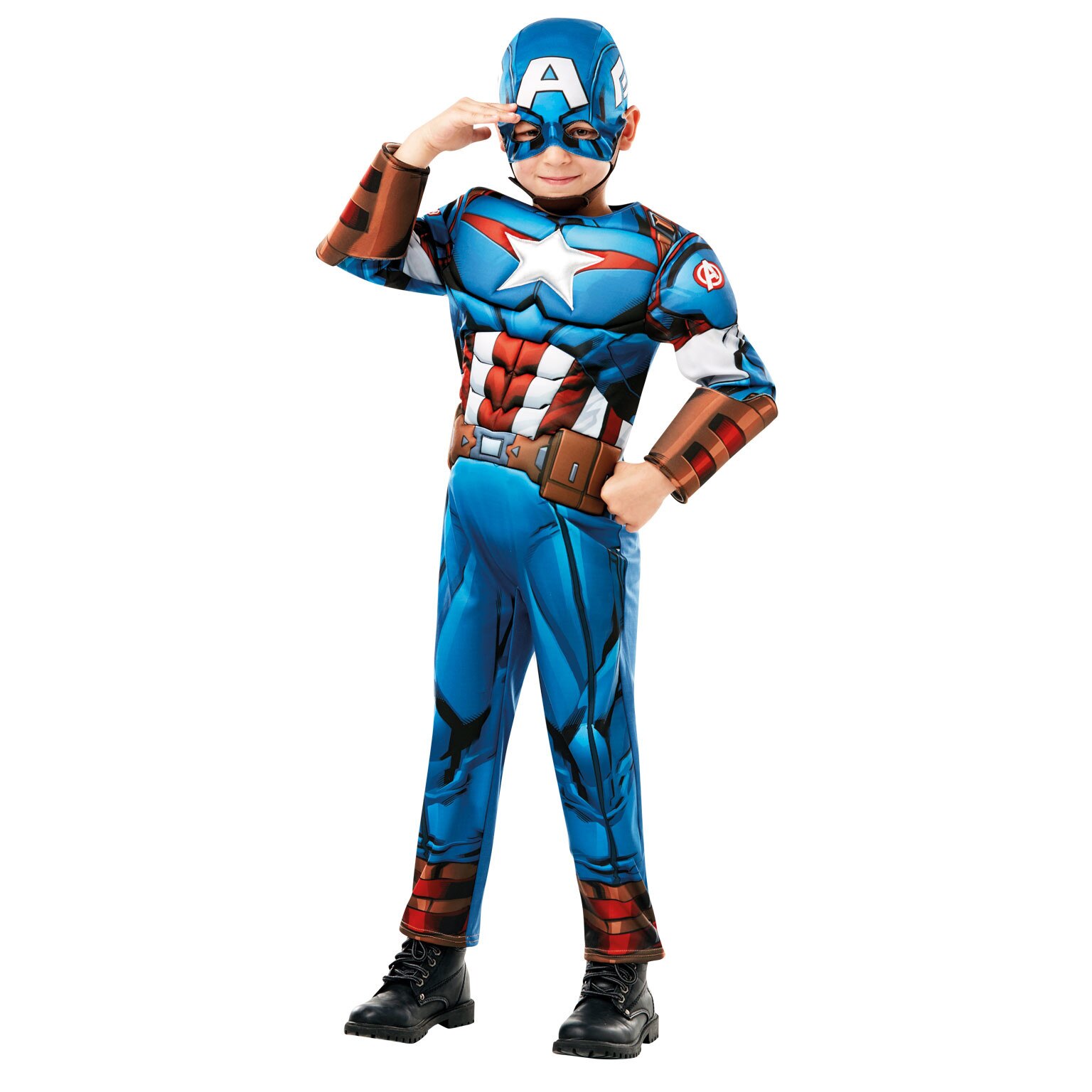 Costum Avengers Capitan America copii deluxe 140 cm (8-10 ani)