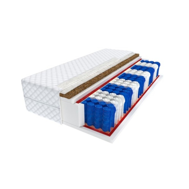 Saltea Premium HomeMax cu Strat Nuca de Cocos, Dimensiuni 140x200x24cm pentru Pat Dublu Matrimonial