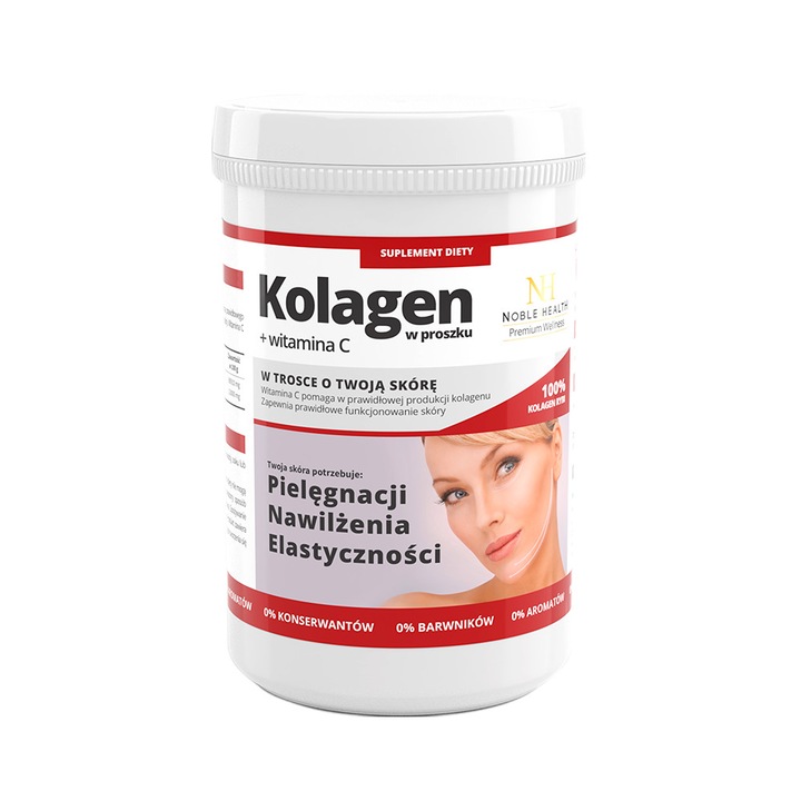 Colagen pudra + Vitamina C Noble Health, 100 g