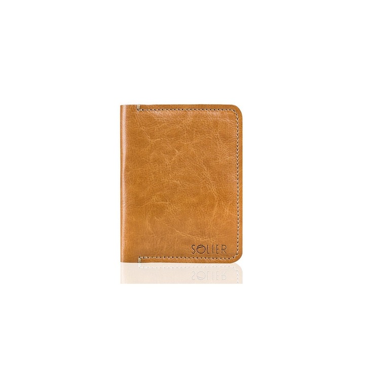 Solier, Портфейл от естествена кожа, кафяв