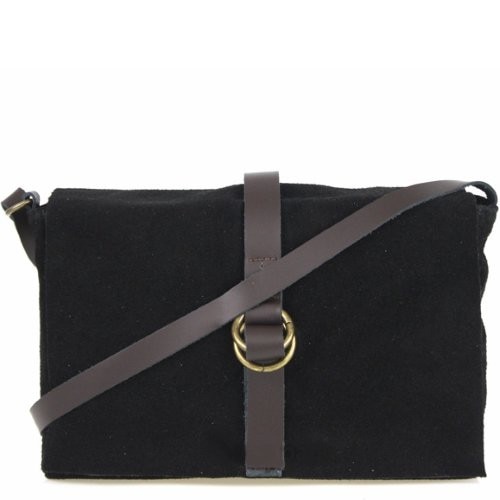 Poseta Ghita din piele naturala pentru femei, negru