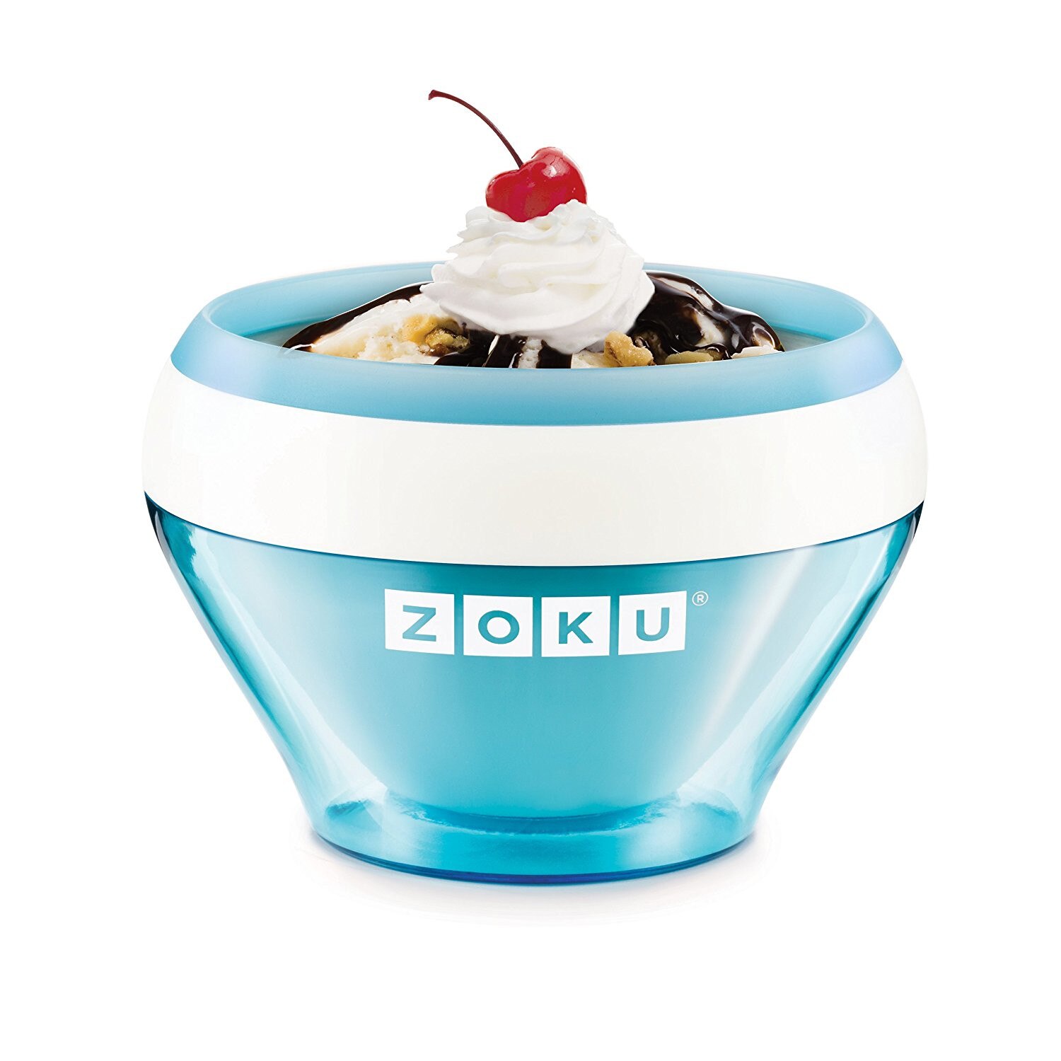 Bol pentru preparat inghetata ZOKU Quick Maker ZK120, 150 ml, 10 minute, nu contine BPA, Albastru deschis