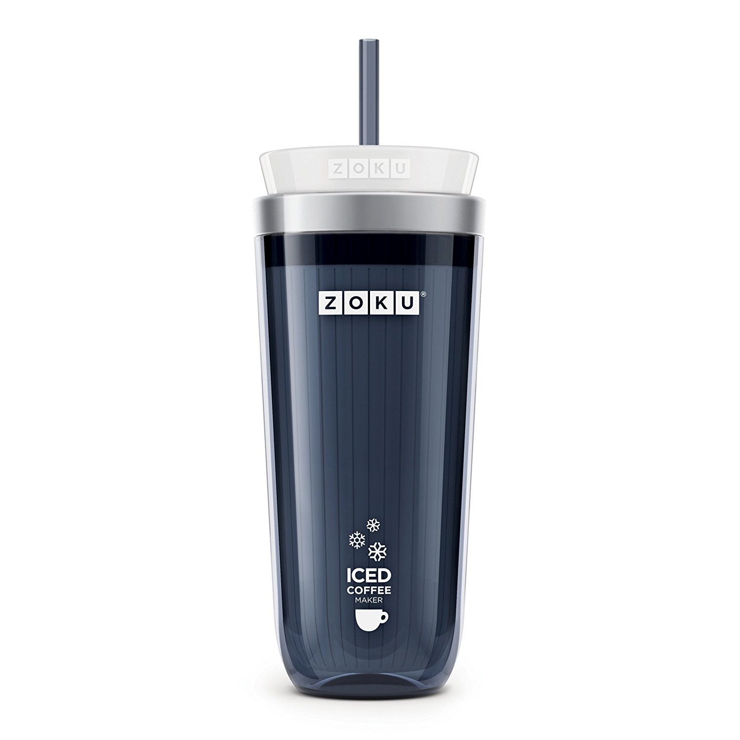 Pahar pentru preparare slush de cafea ZOKU Quick Maker ZK121, 7 minute, nu contine BPA, 325 ml, Gri