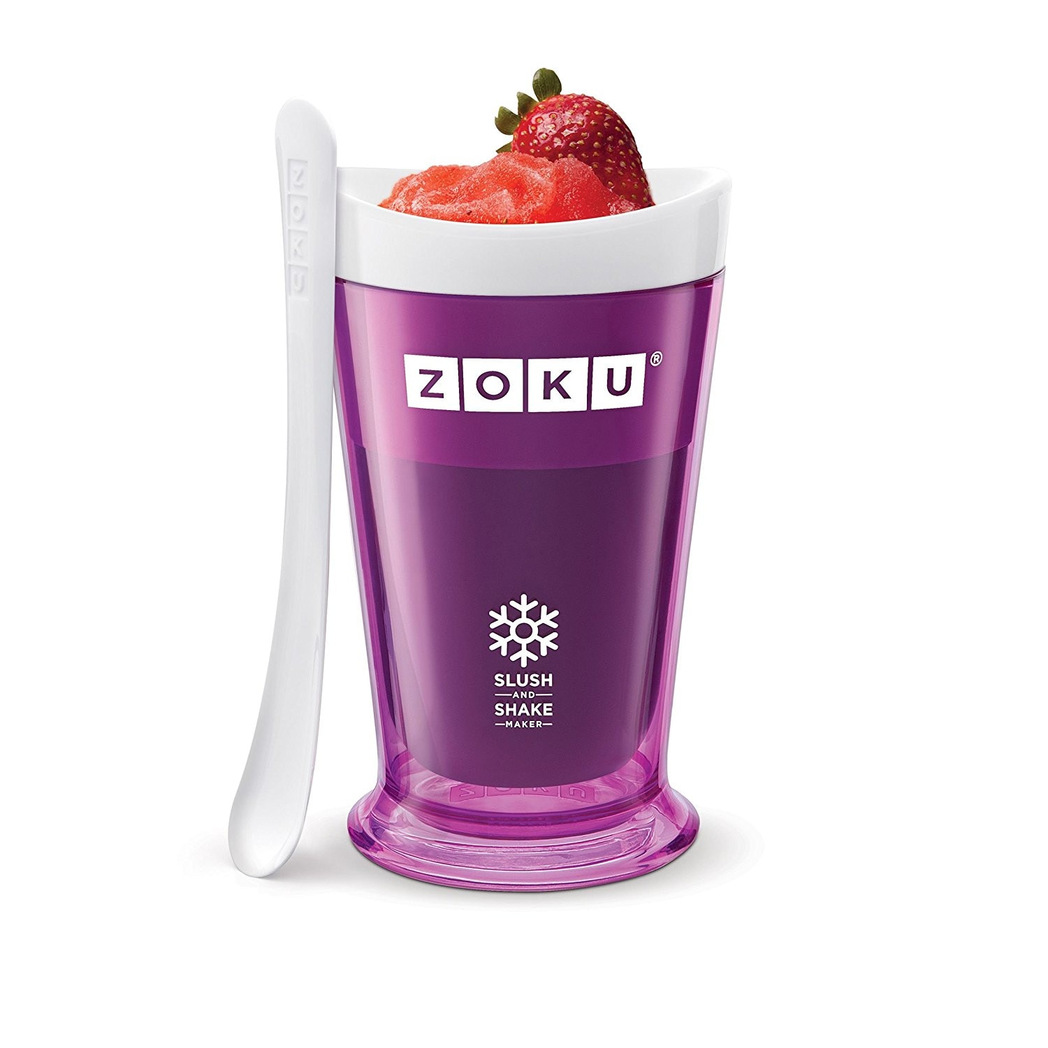 Pahar pentru preparare slush sau shake ZOKU Quick Maker ZK113, 7 minute, nu contine BPA, 240 ml, Mov