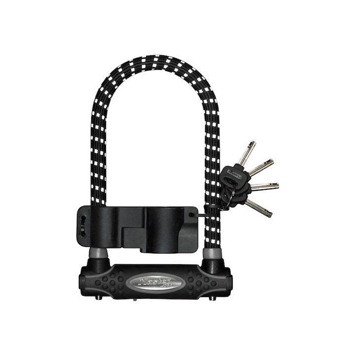 Велосипедна брава против кражба MASTERLOCK Черна, 21см