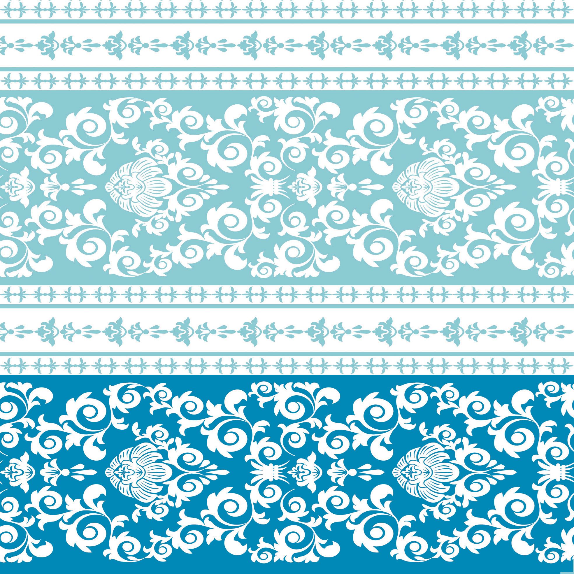 Set Servetele Pascal, Aqua / Blue, 40x40 cm, 50 bucati