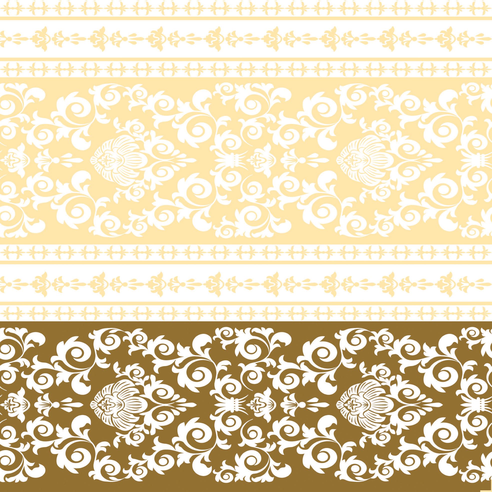 Set Servetele Pascal, Gold / Creme, 40x40 cm, 50 bucati