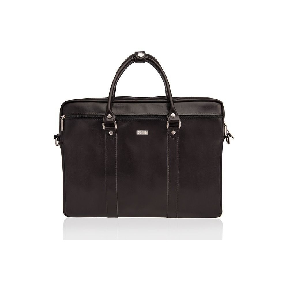 Geanta laptop Solier Kilbridge din piele naturala, Maro SL03