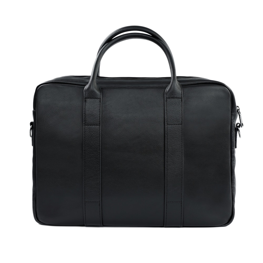 Geanta laptop Solier EDYNBURG din piele naturala, negru SL20