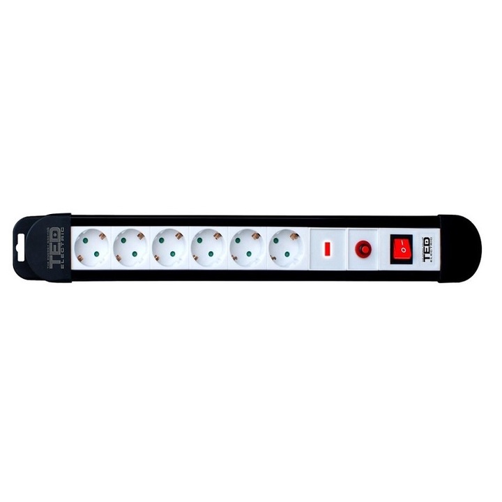 Разклонител TED ELECTRIC, A0059021, Защита, 10 метра, 6 гнезда, кабел 3X1.5mm