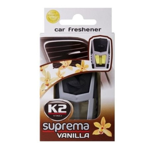 Odorizant auto, aparat reglabil cu rezerva SUPREMA K2, 8 ml Vanilie