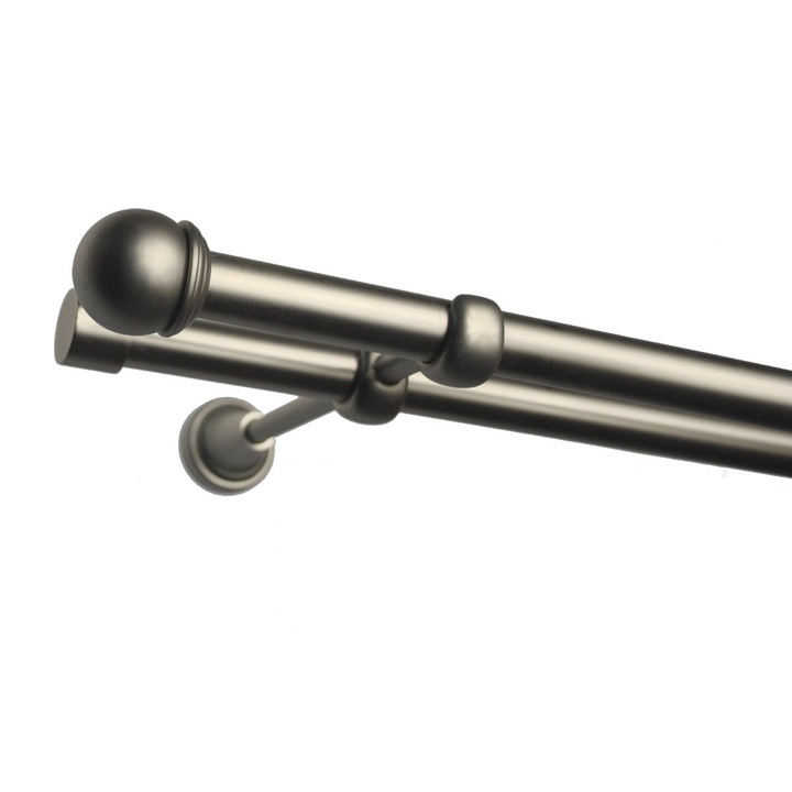 Galerie dubla - fara inele - TODI MAX/19 -dubla - fara inele - 180 cm - crom mat