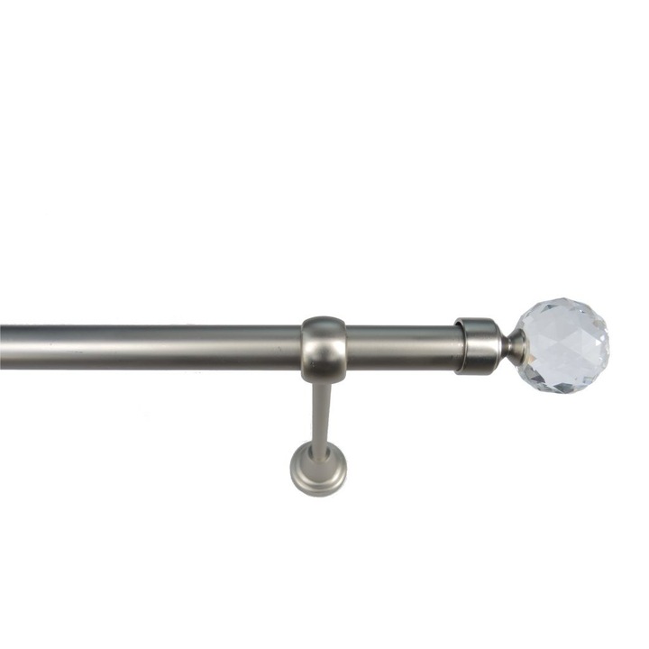 Galerie simpla - fara inele - KULA CRYSTAL/19 -simpla - fara inele - 160 cm - crom mat