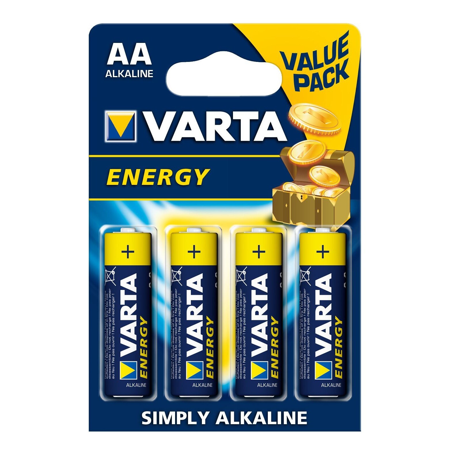 Baterie alcalina Varta, R6 AA, 4 buc