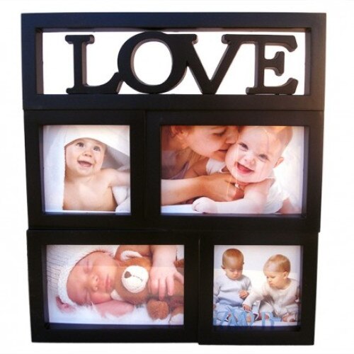 Rama foto colaj Love 30 cm negru