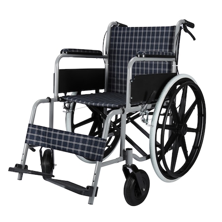 Scaun cu rotile din otel, sezut 46 cm, CML-868-46