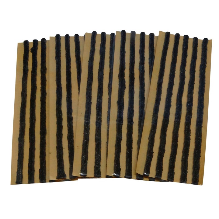 Set snur vulcanizare AERZETIX, 5 x 200 mm, 25 bucati, negru