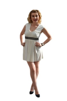 Rochie mini, de club, foarte sexi, curea in talie,D&J Exclusive, Alb Rochie mini, de club, foarte sexi, curea in talie,D&J Exclusive, Alb