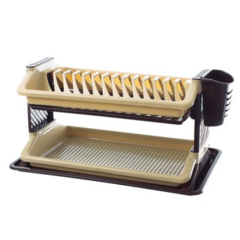 Suport de vase cu 2 nivele din plastic Suport de vase cu 2 nivele din plastic