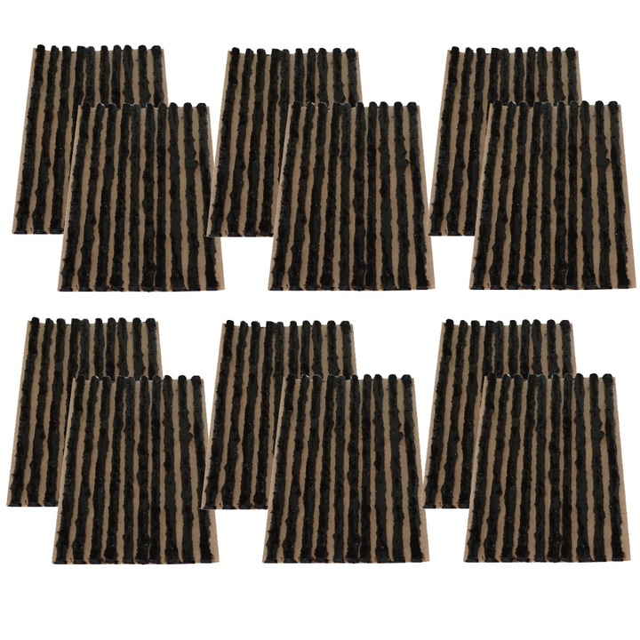 Set snur vulcanizare AERZETIX, 4 x 100 mm, 120 bucati, negru