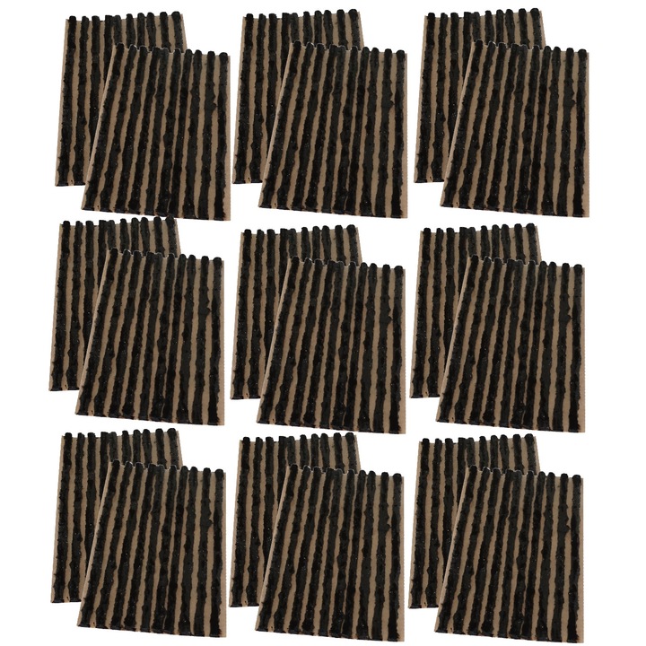 Set snur vulcanizare AERZETIX, 4 x 100 mm, 180 bucati, negru