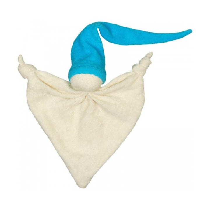 Играчка дрънкалка от текстил от органичен памук - Keptin Jr - Little Zmooz Turquoise