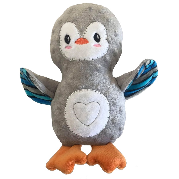 Jucarie plus, pinguin, gri
