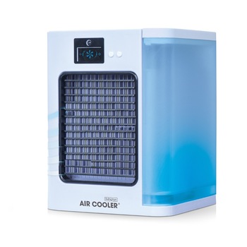 Racitor de aer mobil MediaShop Livington Air Cooler Deluxe 2955 , Filtru pentru praf , Rezervor de apa, Display LCD, Telecomanda, Alb Racitor de aer mobil MediaShop Livington Air Cooler Deluxe 2955 , Filtru pentru praf , Rezervor de apa, Display LCD, Telecomanda, Alb