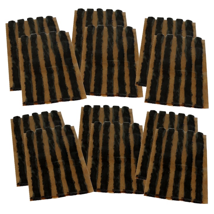 Set snur vulcanizare AERZETIX, 6 x 100 mm, 60 bucati, negru