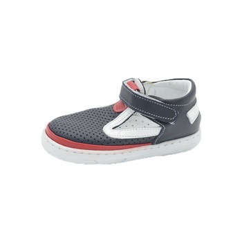 Sandale ortopedice din piele pentru baieti Small Foot, Negru Sandale ortopedice din piele pentru baieti Small Foot, Negru