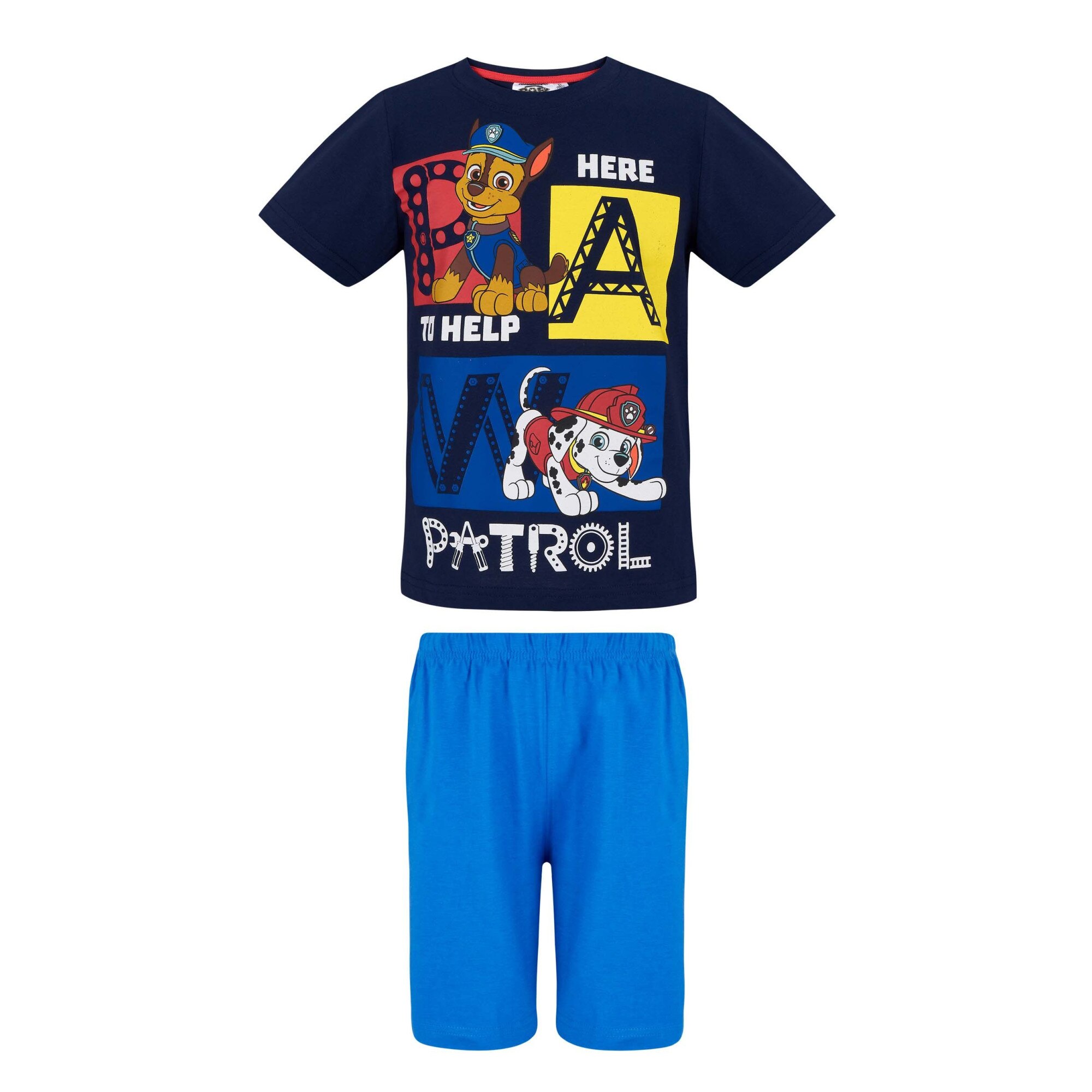 Pijamale Patrula Catelusior bleumarin/albastru 8 ani, 128 cm