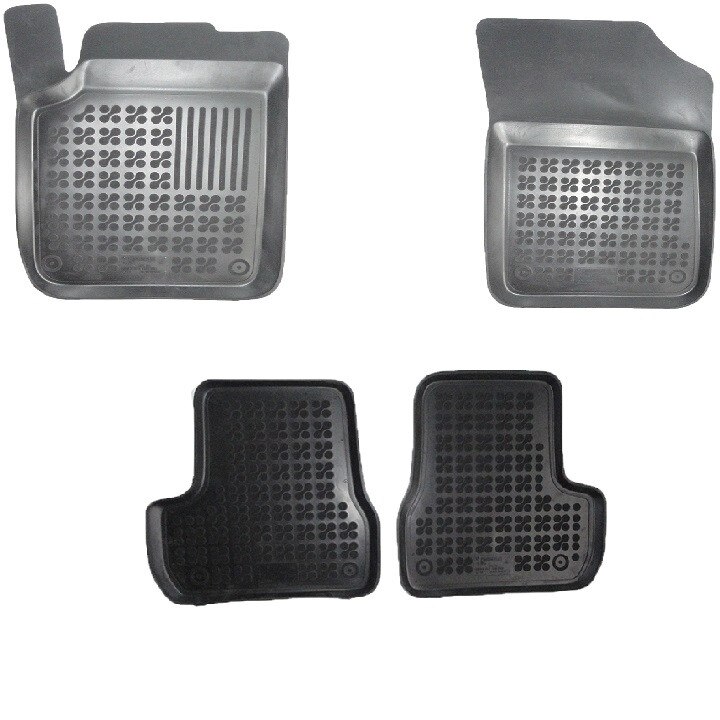 Set 4 covorase interior cauciuc stil tavita MAGSTAR LUX dedicate, compatibile cu Citroen C3 II 2009-, Negru