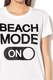 Moschino, Плажна тениска с текстова щампа, Бял, L