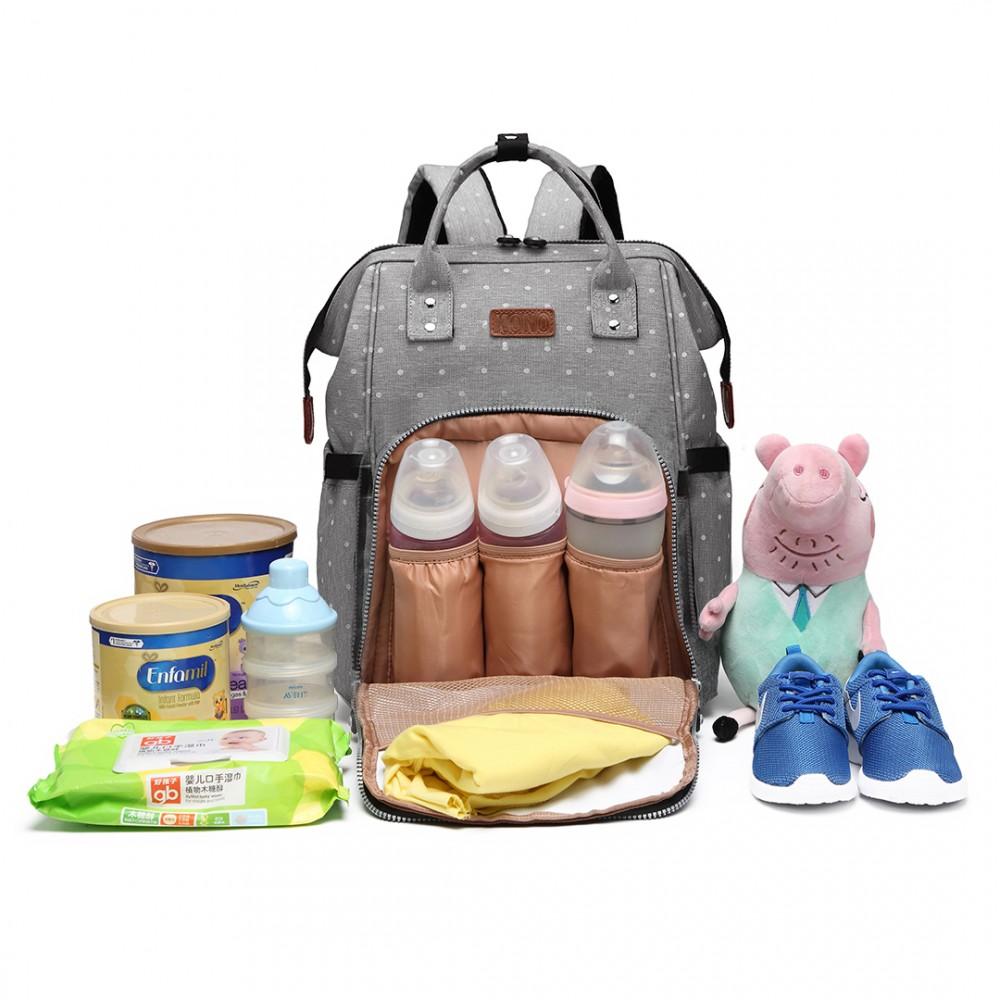 Rucsac multifunctional mamici Adona, Buburuza, Gri