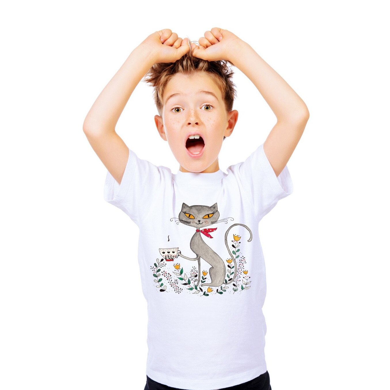 Tricou copii, bumbac organic, 9-10 ani, Model 