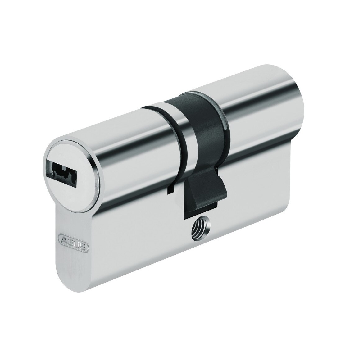 Cilindru ABUS D6 PSN 30x80 mm, culoare argintiu, protectie anti-gaurire, functie anti-picking, 5 chei incluse, cheie cu amprenta, 6 pini