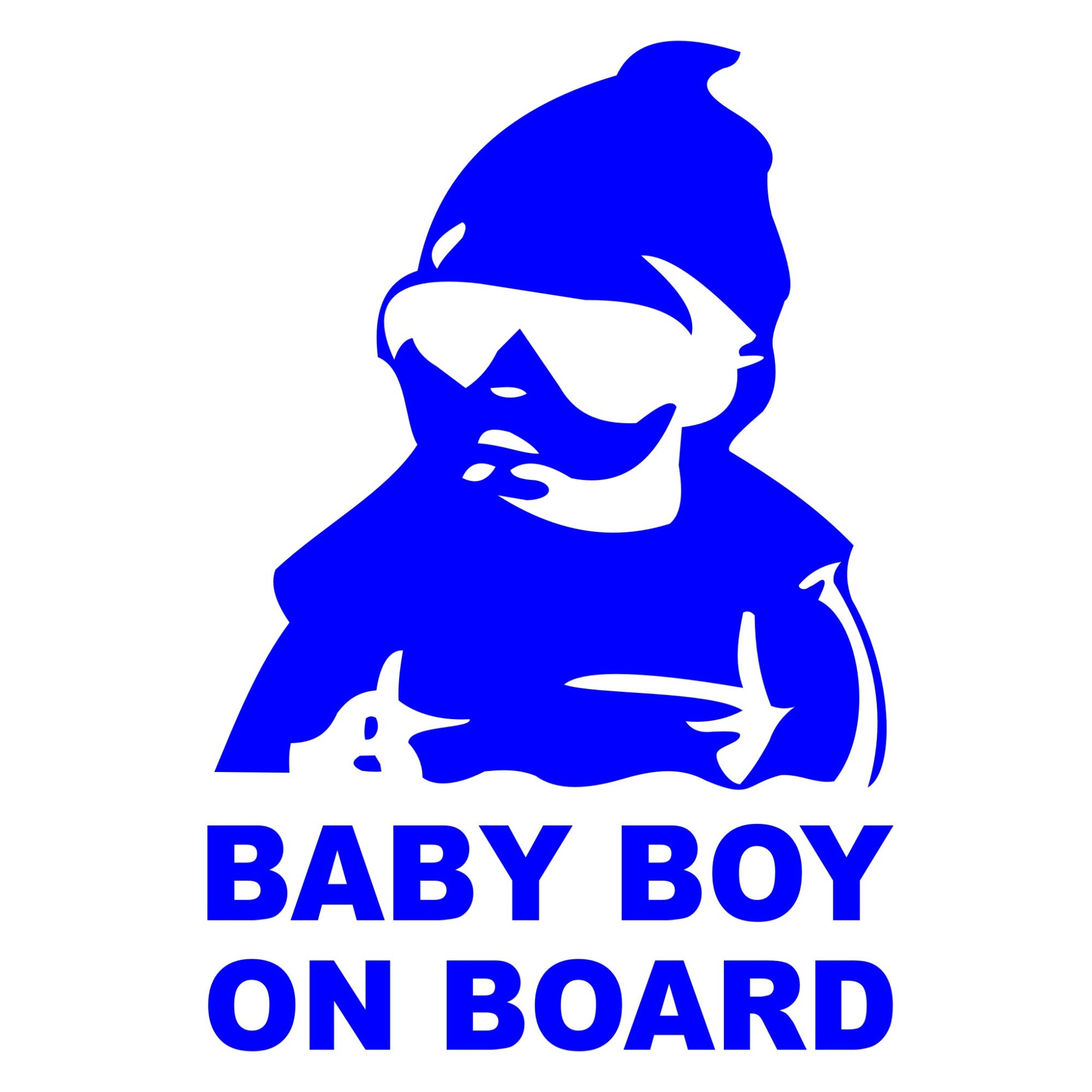 Sticker auto, Baby Boy On Board, culoare bleu