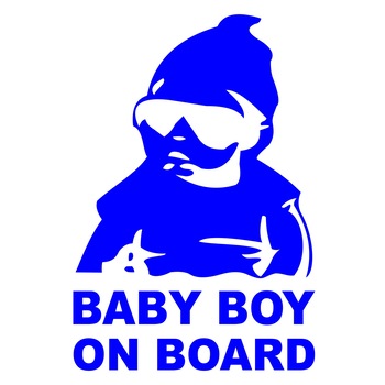 Sticker auto, Baby Boy On Board, culoare bleu Sticker auto, Baby Boy On Board, culoare bleu