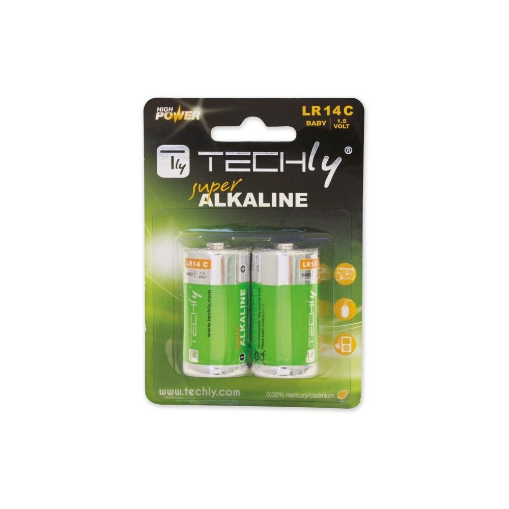 Baterii Techly Alkaline, LR14, 2 buc.