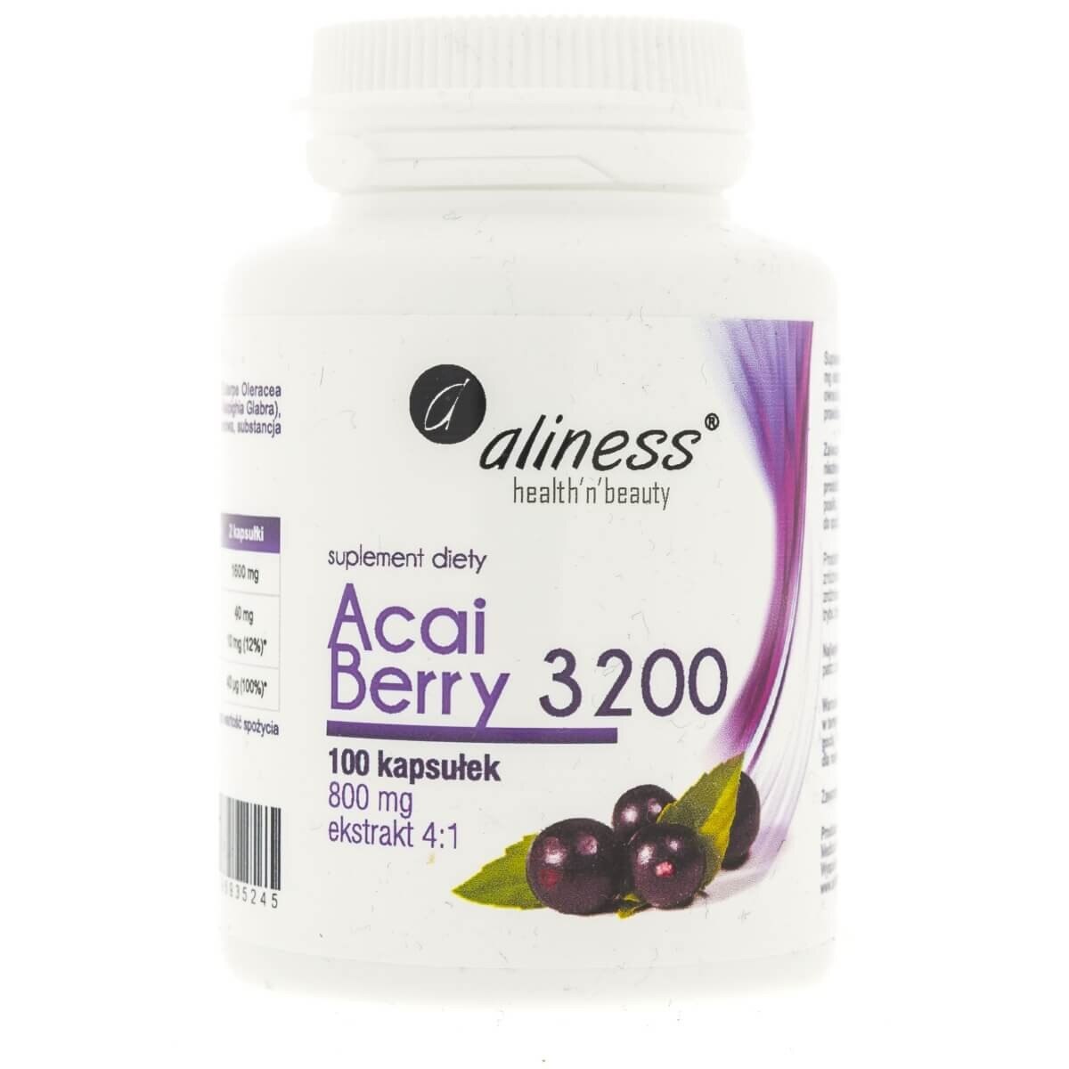 Supliment nutritiv,Medica Line, Aliness Acai Berry 3200, 100 de capsule